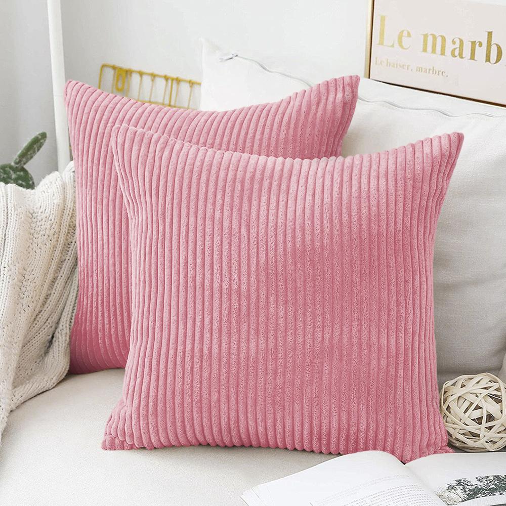Mjuk Plysch Flanell Kuddfodral Manchestertyg Kuddfodral 40X40 45X45 50x50cm Fluffigt Soffkuddfodral för Soffa Vardagsrumsinredning