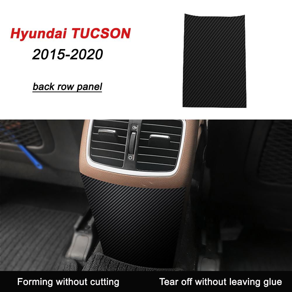 For Hyundai Tucson 2016-2021 Interior Central Control Panel Door Handle 5D Carbon Fiber Stickers Decals Car Styling Accessorie