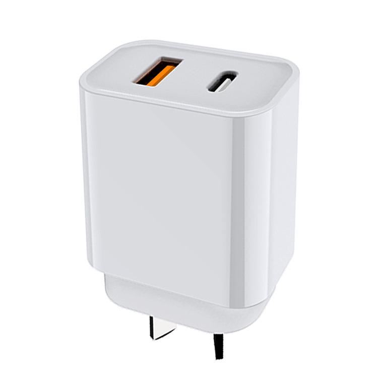 SAA Certified PD20W+QC3.0 Dual Port Charger for Australia and New Zealand