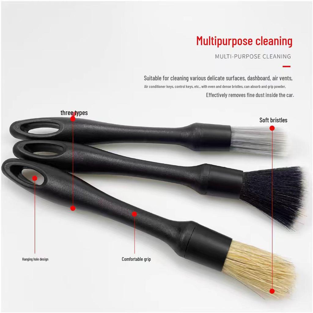 Car Interior Soft Bristle Detail Brush for Vents, Crevices & Edges