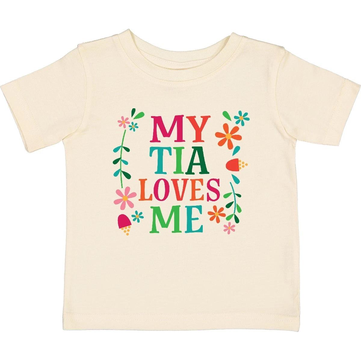 Inktastic My Tia Loves Me Niece Baby T-Shirt From Aunt Girls Clothing Apparel 110