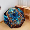 1 PC Automatic Folding Umbrella - Cute Cartoon Owl Pattern, Portable & Foldable Design with 8 Ribs, Christmas Birthday Gifts