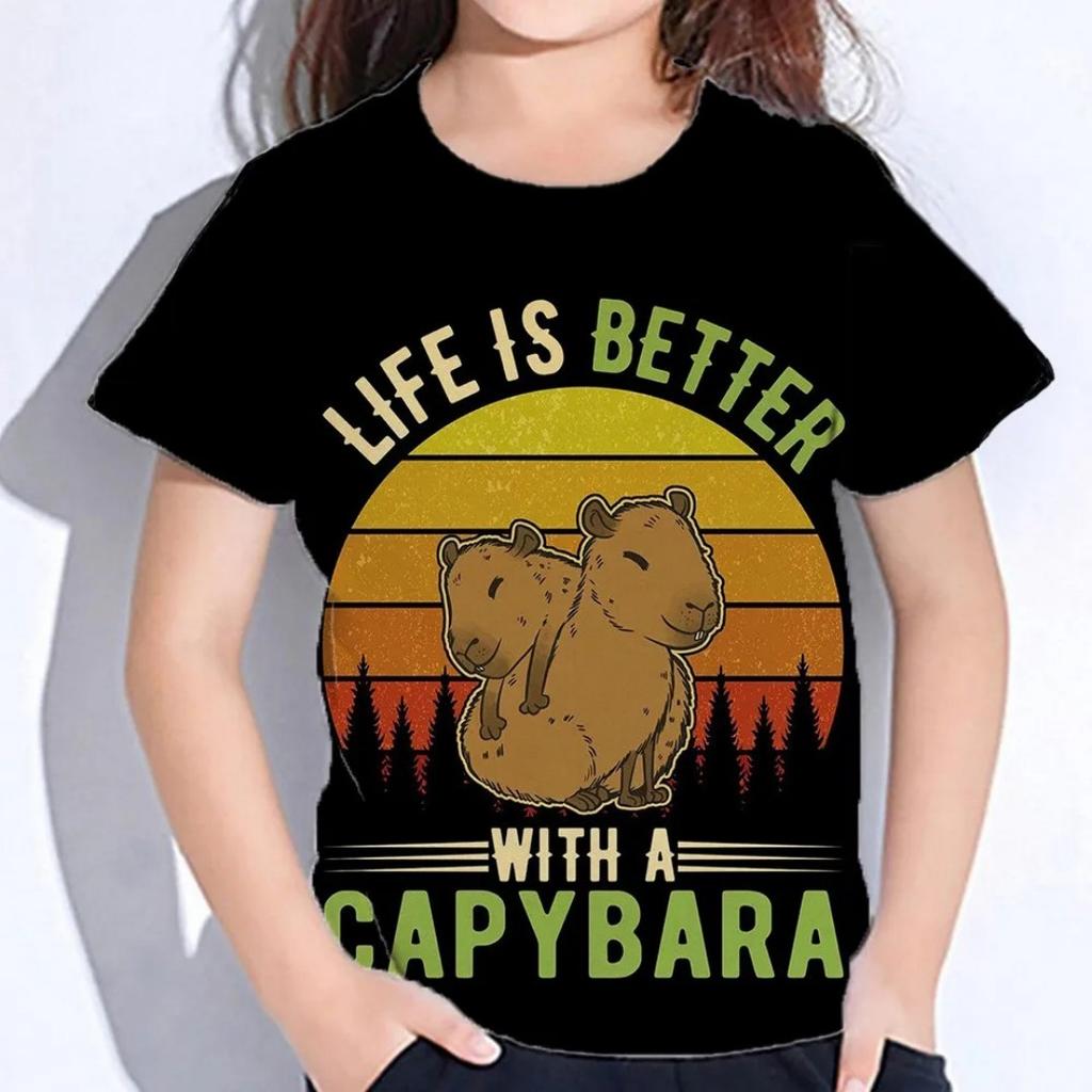 2025 Sommer Neu Top Spaß 3D-gedrucktes T-Shirt Cartoon Kinder Kurzarm Kleidung Jungen Sport Streetwear Bequem, Weich,