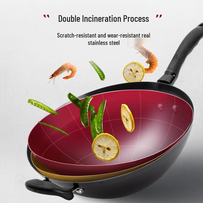 Supor Traditional Cast Iron Round Bottom Wok