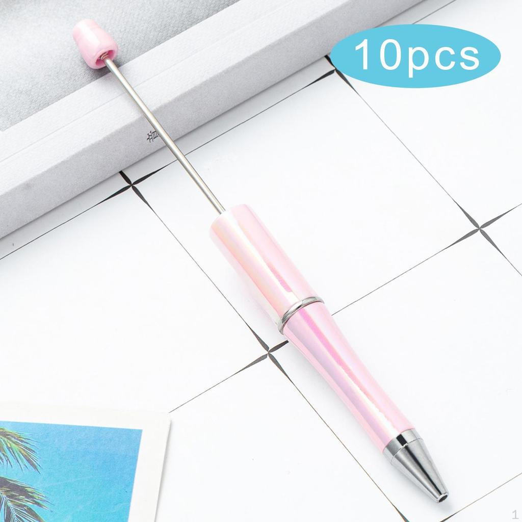 10x Beadable Pen Rollerball Creative for Office Supplies School Students Violet