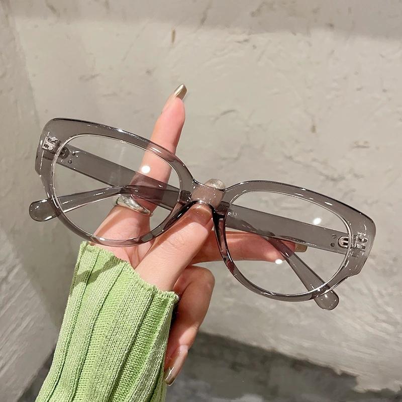 

Vintage Short Sighted Eyeglasses Ladies Cat Eye Blue Light Blocking Eyewear Classic Transparent HD Definition Women Prescription 0(anti-blue) серый