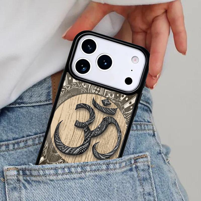 Aum om Namaste symbol floral zen yoga Phone Case for iPhone 16e 15 14 13 12 17 Pro Max Plus Air 17pro Cover Coque