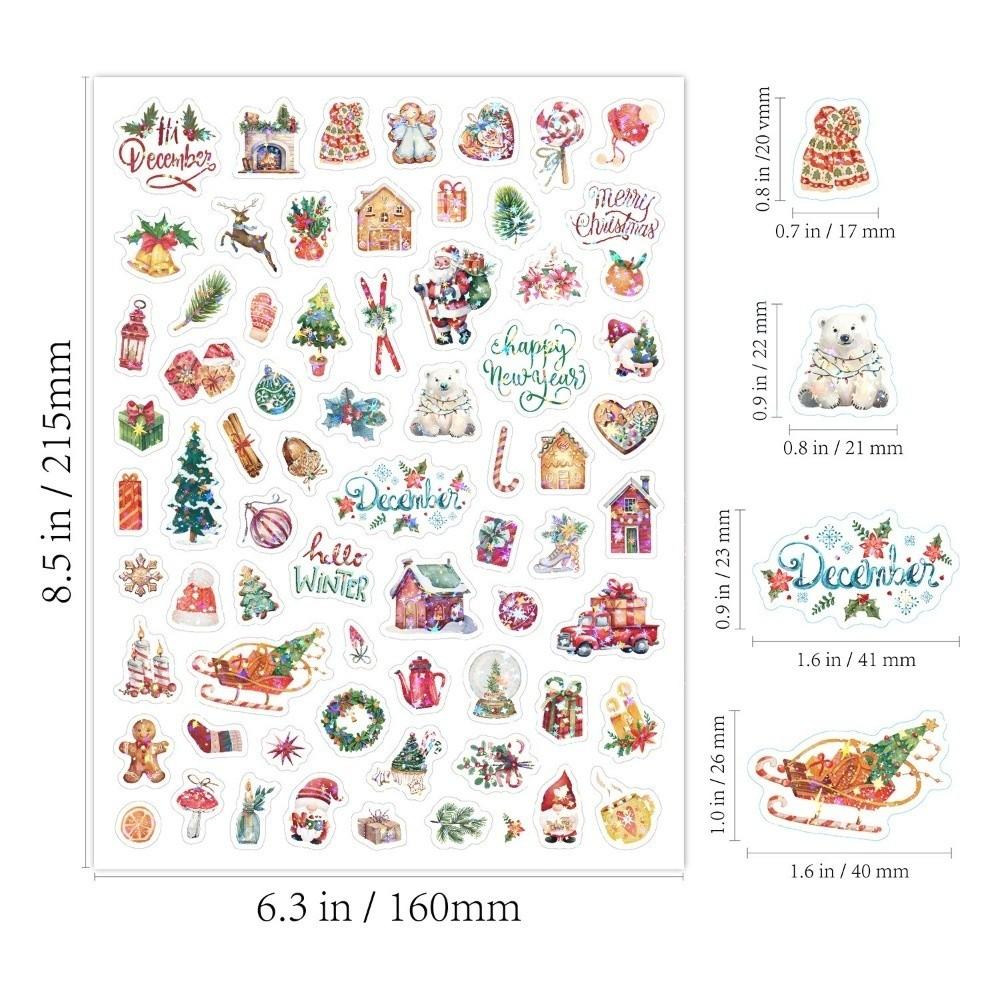 A Set Colorful Laser Journal Stickers Holographic Effect Scrapbook Stickers  Scrapbooking