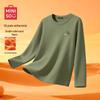 MINISO Men's Winter Fleece Lined Crew Neck Long Sleeve T-Shirt