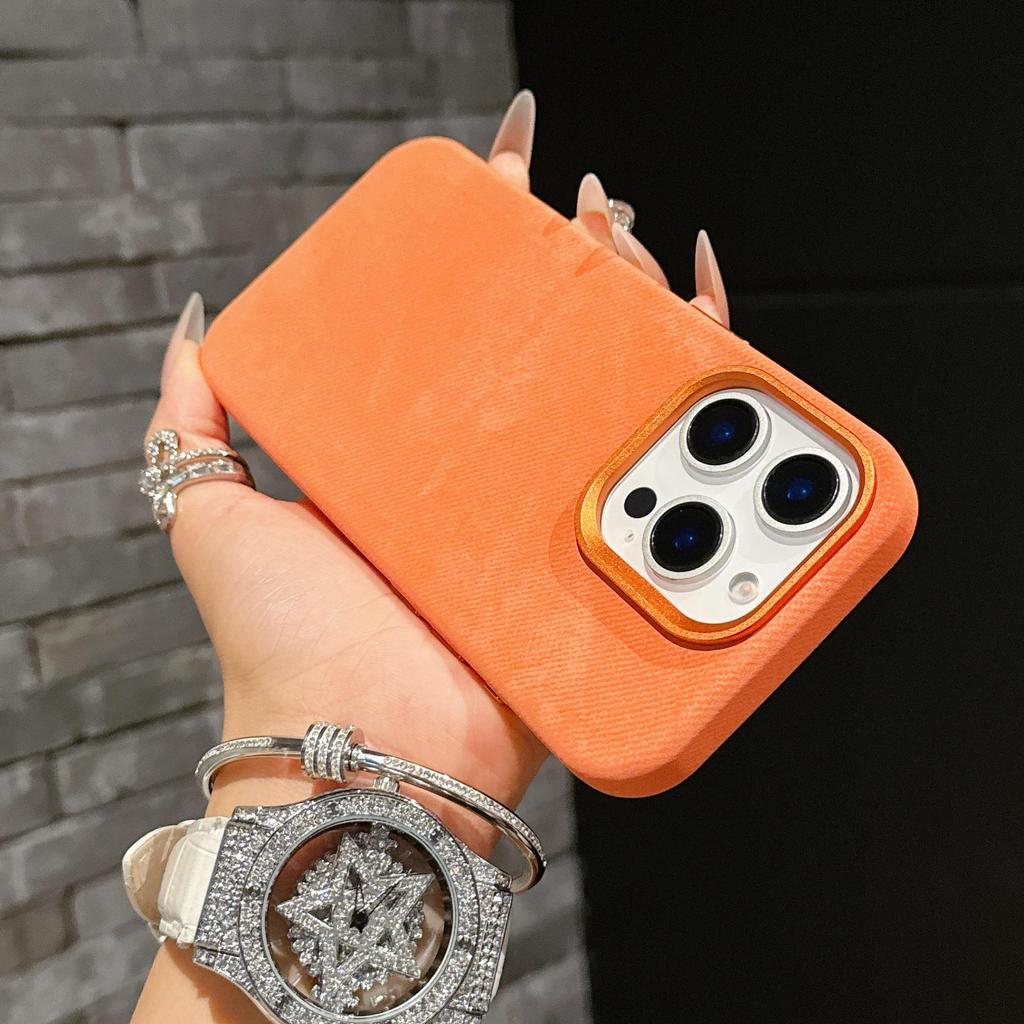 iPhone 16 Pro Max Case: Full Coverage Flannel with Metal Lens & Electric Melt Buttons