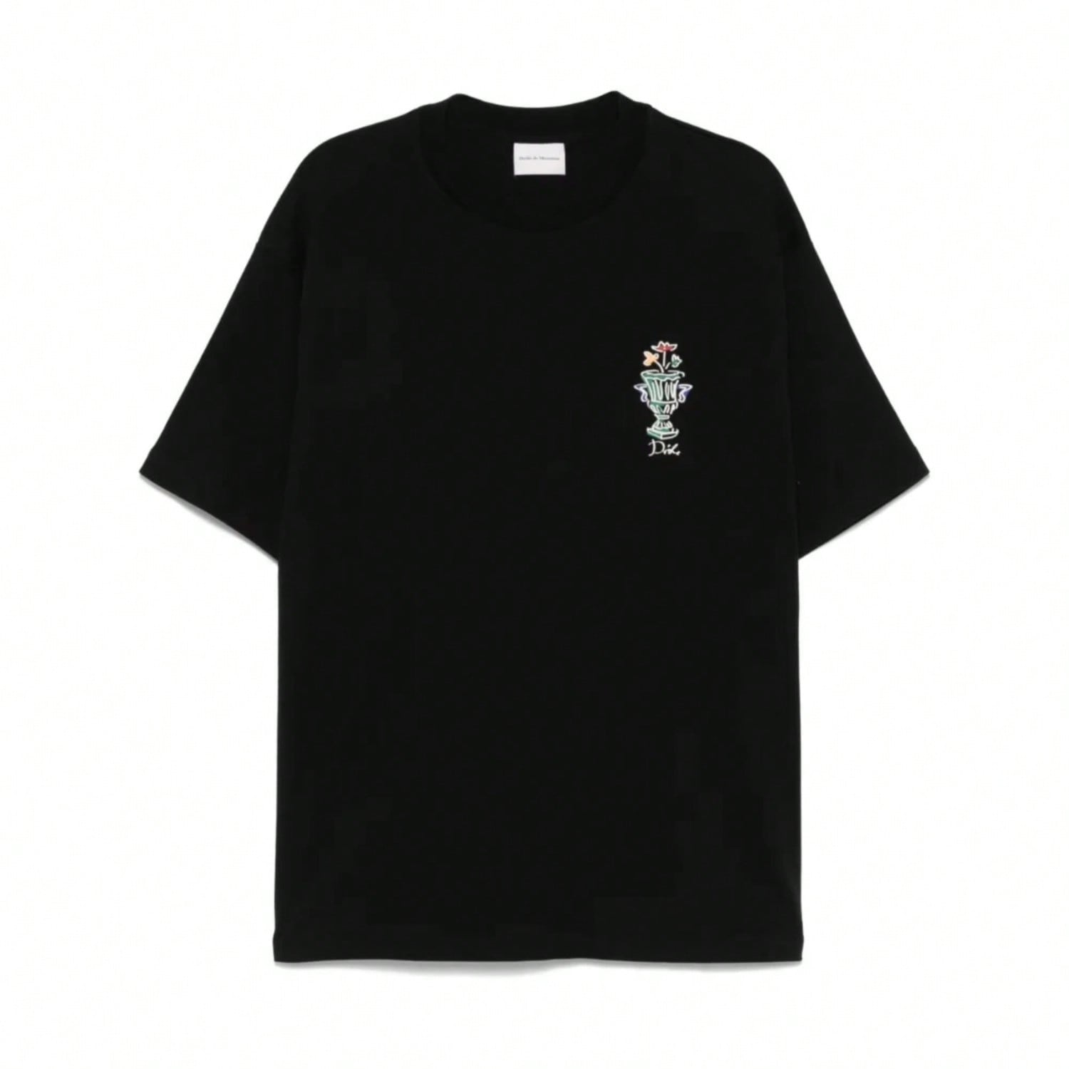 2025 Fashion Printed Cotton Black Short Sleeves Comfortable Top Sports And Leisure Loose Oversized Streetwear T-Shirt Unisex S разноцветный