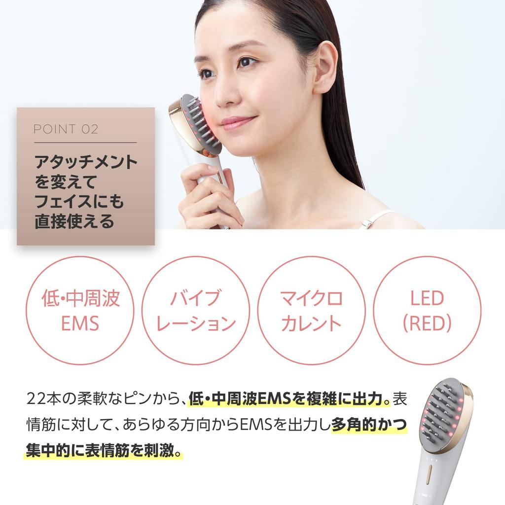 YA-MAN mysé Scalp Lift Plus Brush, White, MS82W [2022 Model]