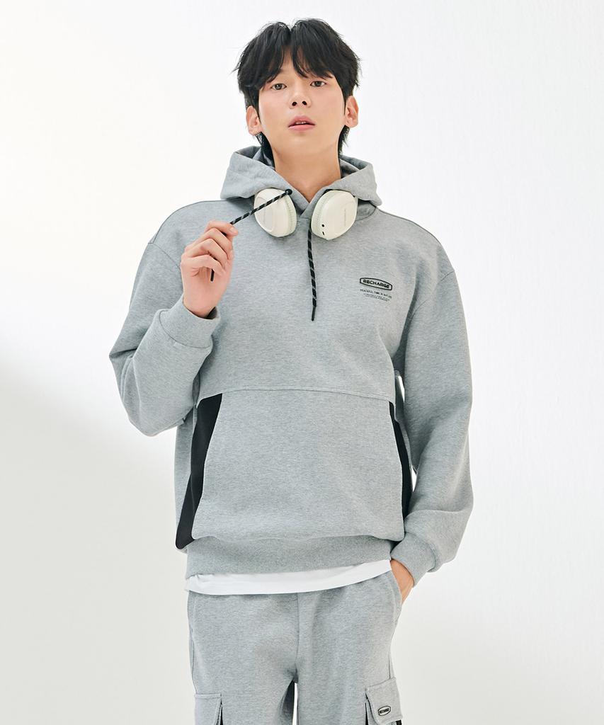 Men'S Color Block Hoodie-Dark5113B0B
