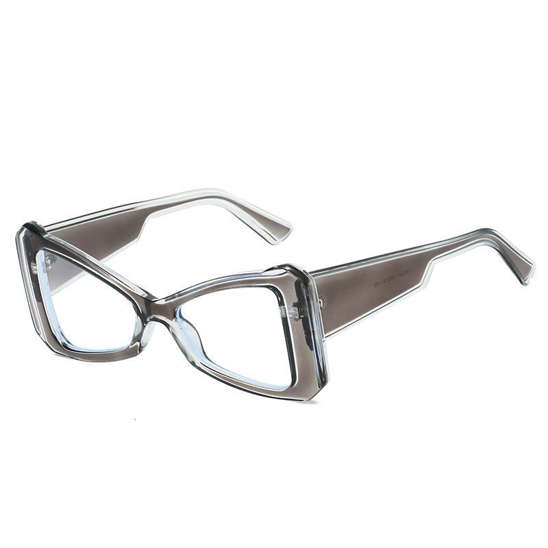 New European and American style cat eye square sunglasses niche design feeling Spice girl style daily street eye-catching fashion sunglasses