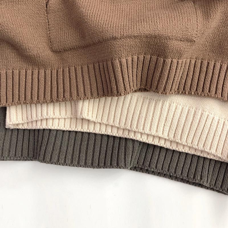 Korean Edition Boys and Girls Clothing Baby Sweater Toddler Knitted Sweater Newborn Knitted Long Sleeve Cotton Baby Pullover