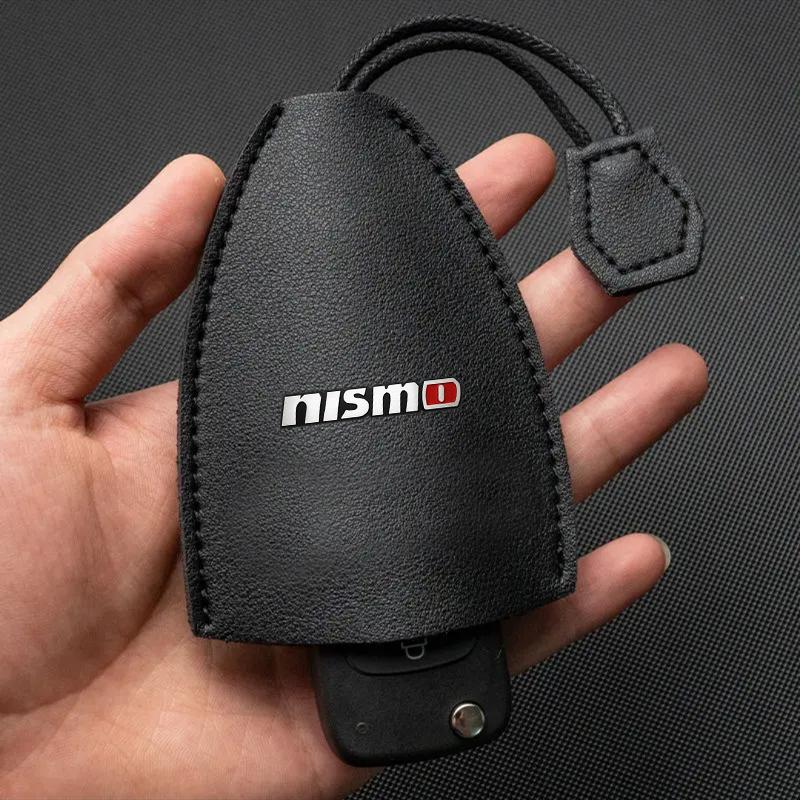 

1 шт. Защитный чехол для ключа автомобиля Сумка Чехол для ключа автомобиля Брелок для автомобиля для Nissan Nismo Qashqai X J10 J11 Trail Tiida Teana Skyline Juke X-trail Nismo чёрный