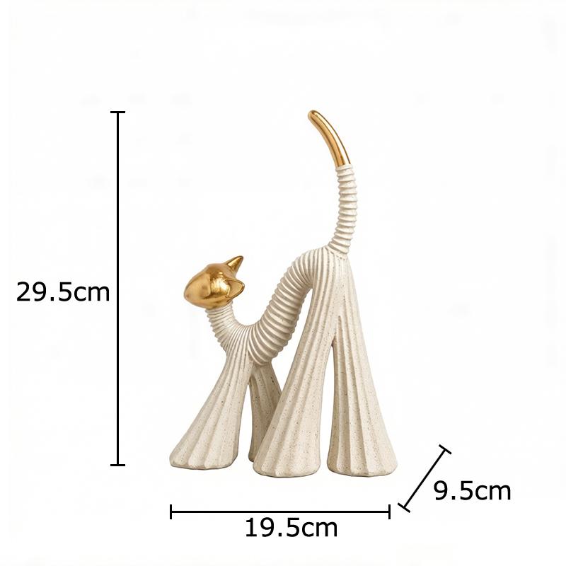 

Cute Cat Abstract Art Statue Modern Handicrafts Desk Decoration Ornaments Creative Kitten Resin Sculpture Room Aesthetics Decor