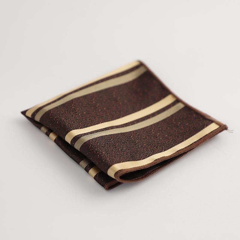 Coffee Can Be Matched with Maillard Suit Pocket Towel Men's Accessories Square Towel Handkerchief Alone 24*24cm
