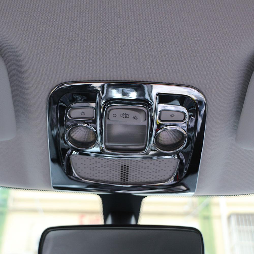 For Peugeot 2008 2014 2015 2016 2017 2018 Reading Light Cover Front Back Roof Lamp Trim Decoration Sticker Interior Accessories