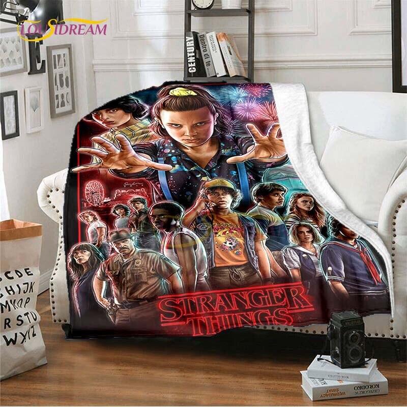 Horké hororové filmové deky Stranger Things na postele Měkká tenká deka Velikost Queen Římský dekor Zimní povlak na přikrývku Dětský dárek Piknik