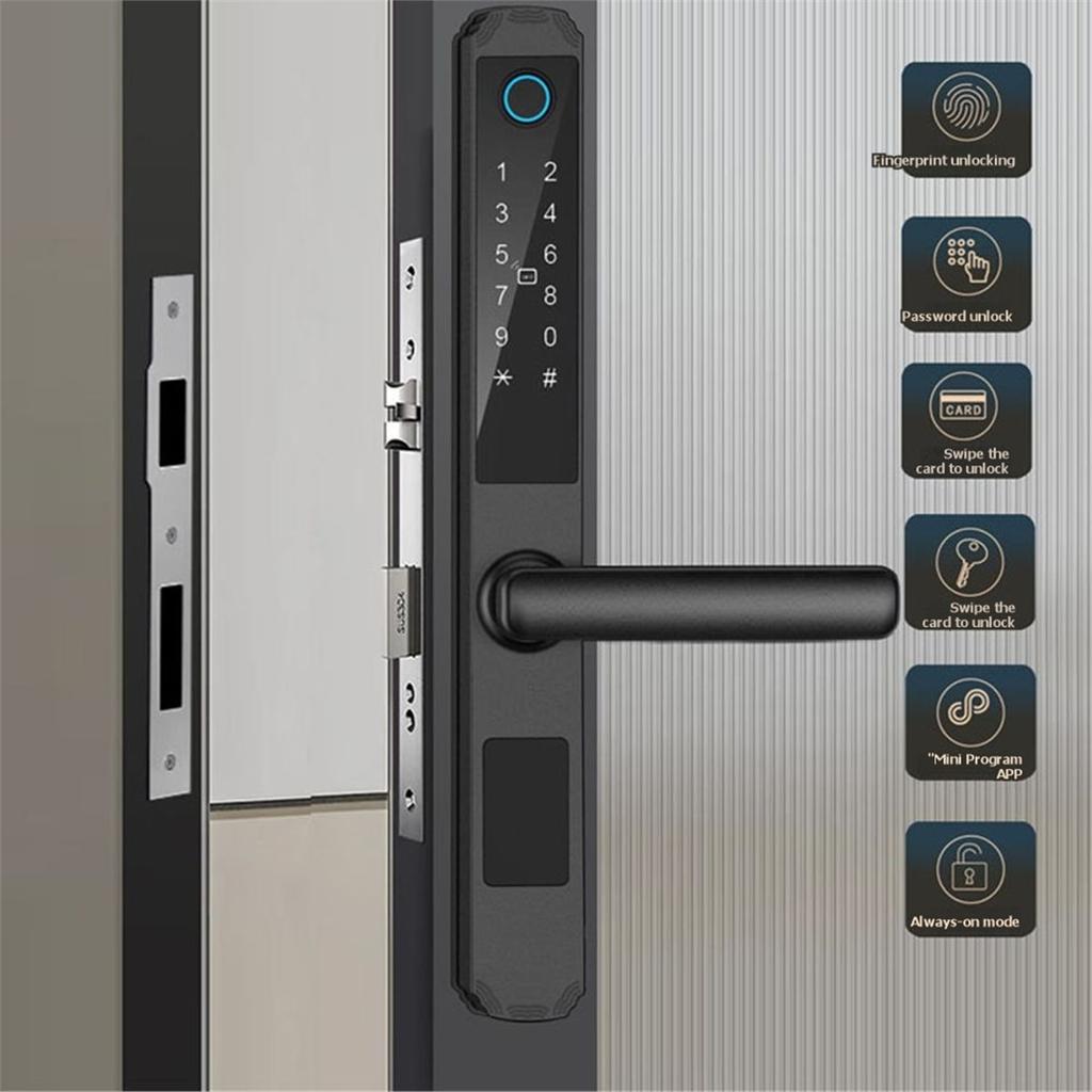 A89X TUYA WIFI Waterproof Smart Door Lock Dual Fingerprint APP Password RFID Card Keyless Digital Electronic Lock 3085