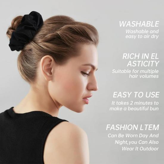 1/2 Pz Bigodino per Capelli Senza Calore Donna Dormire Notte Bigodino Scrunchie Morbido Rullo per Capelli Fascia per Capelli Ricci Capelli Lunghi Medi Strumento per lo Styling