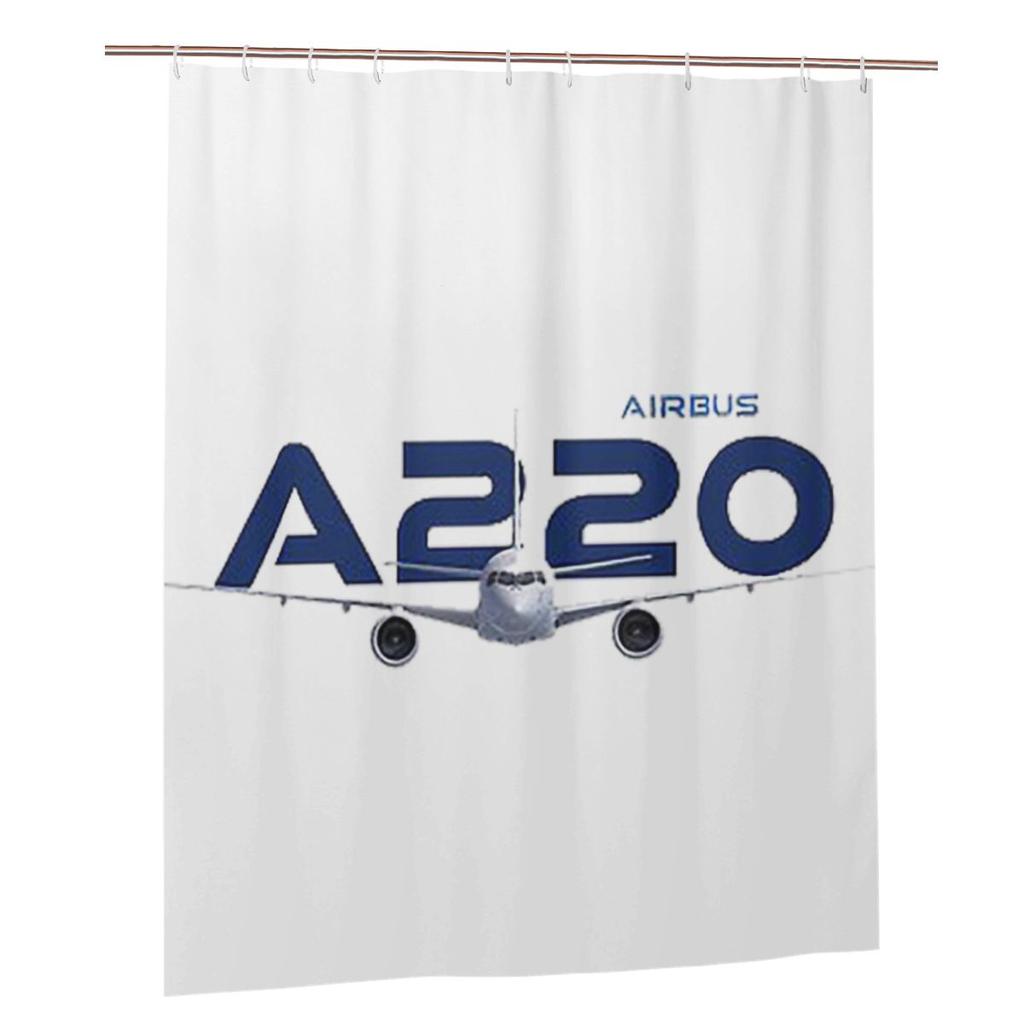 Airbus A220 Shower Curtain Bathroom Polyester Waterproof Bath Curtains With Hooks