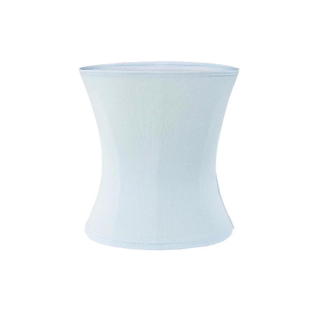 Elegant Pleated Strapless Top with Chest Pads and Non-Slip Design
