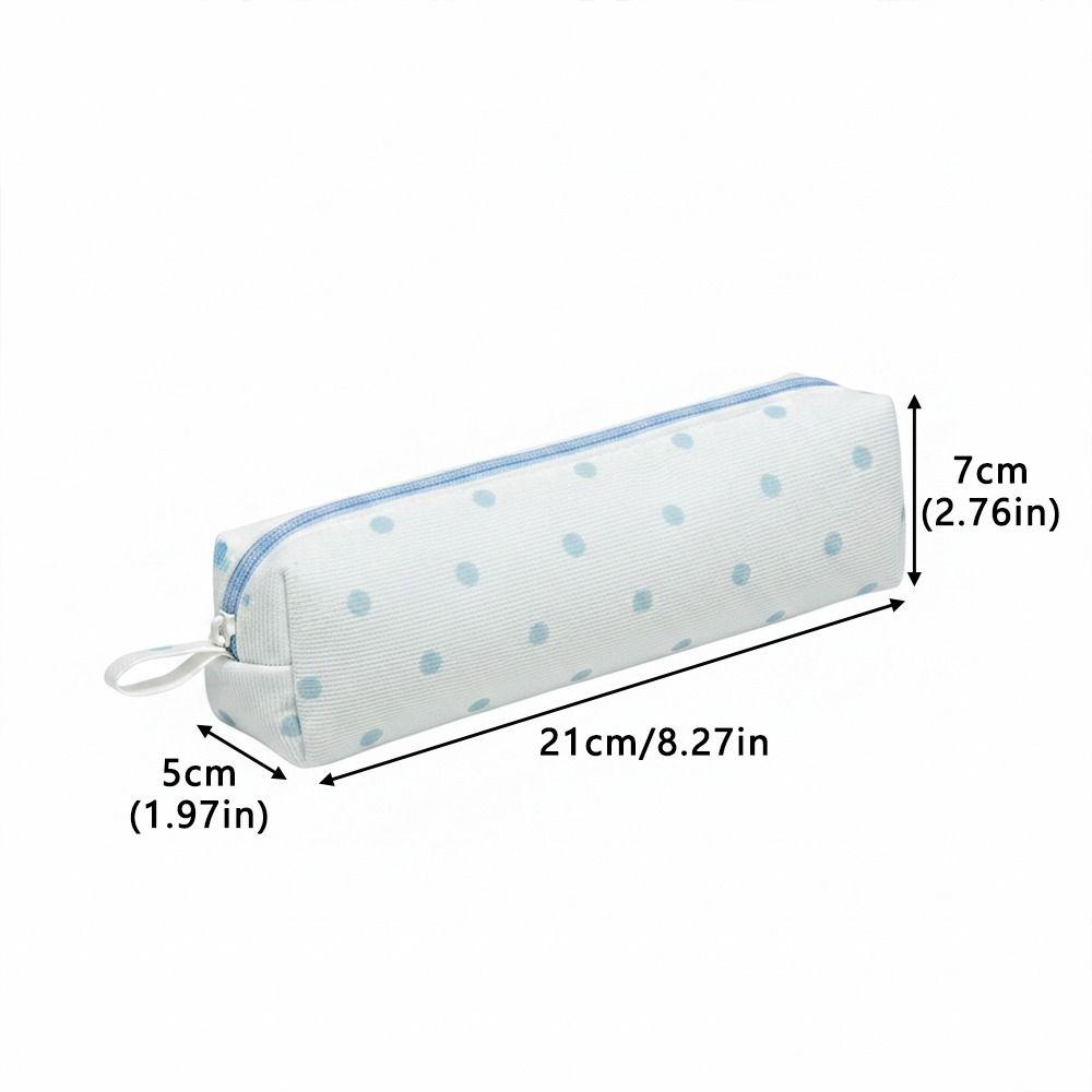 Stippen Pennen Etui Crème Kleur Schrijfwaren Etui INS Schrijfwaren Organizer Terug naar School Cadeau