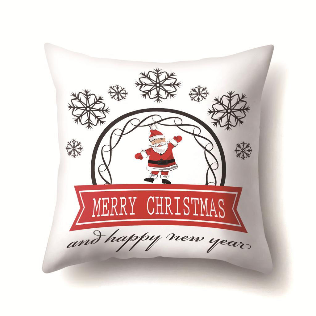 European and American Christmas Santa Claus Christmas Tree Creative Polyester Pillow Case Fashion Home Pillow Case