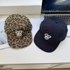 Vintage Leopard Embroidered Baseball Cap With Wide Brim For Casual Men Women Sun Protection