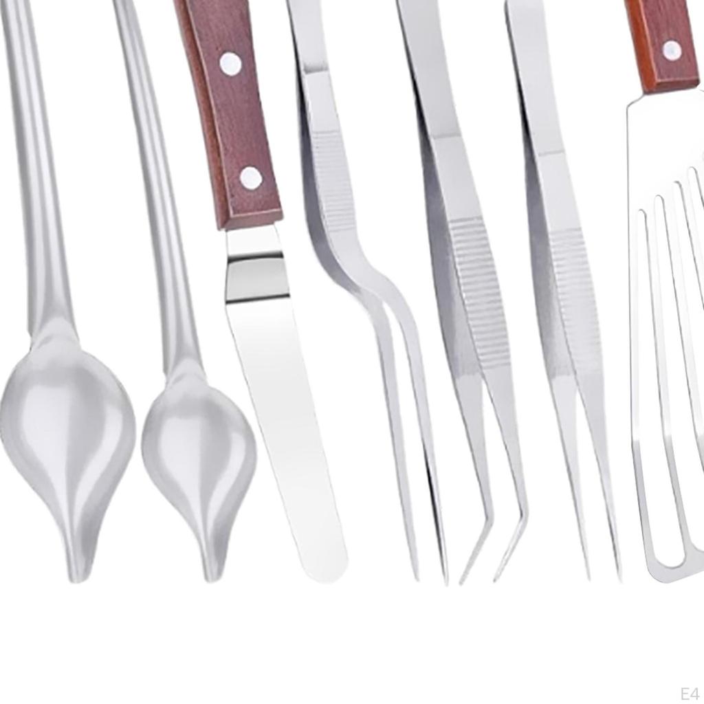 Plating Tool Set Cooking Tweezers Scrapers Easy To Use Culinary Precision Tongs for Household