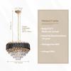 Modern K9 Crystal Chandelier Luxury Black LED Pendant for Home Villa Ceiling Installation With Switch Control for Room Lighting