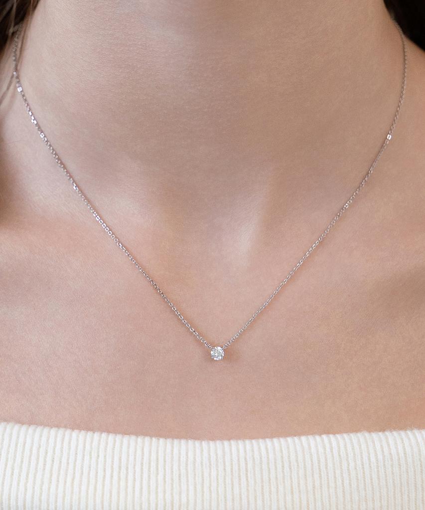 Tatiana (Silver 925) Moissanite 0.25 Carat Necklace Dn0008