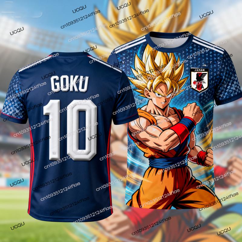 

2025 Japanese Dragon Ball Z Goku Football Jersey T-shirt Kids Football Training Wear Adult Men/Women Casual T-shirt Sweatshirts 150