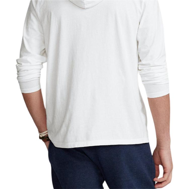 Polo Ralph Lauren Ss25 Logo Bestickt Langarm Kapuzen-T-Shirt Herren Oberteile 710768063-001