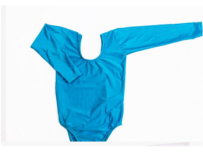 Children's Shiny Long Sleeve Gymnastics Leotard - Boys & Girls Performance Spandex One-Piece for Dance & Aerobics