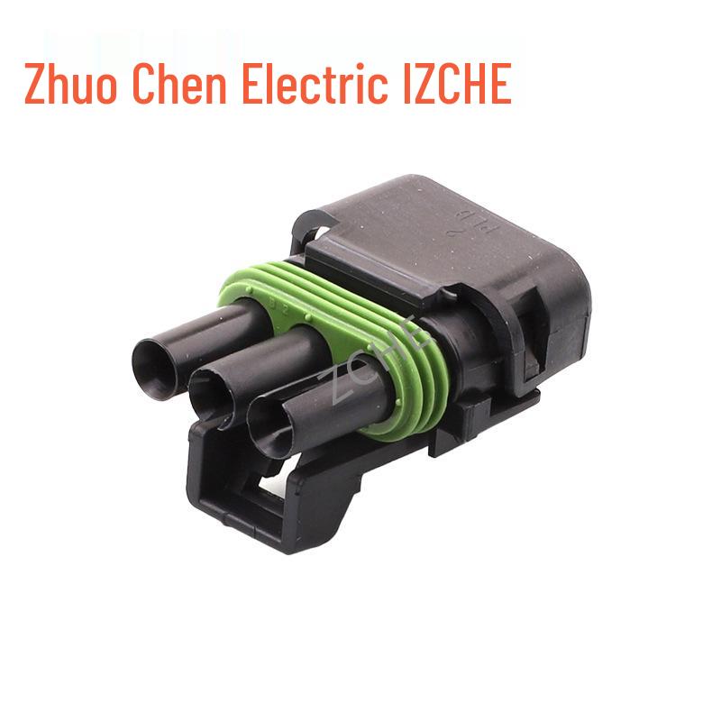 3-Pin Automotive Wiring Harness Connector Set: Male & Female Plugs with Terminals