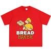 Cartoon Bread Baker Funny Food Meme Tshirt Unisex Unisex Harajuku T Shirt Summer Shortsleeved Cotton Fashion Loose Tshirts Tops