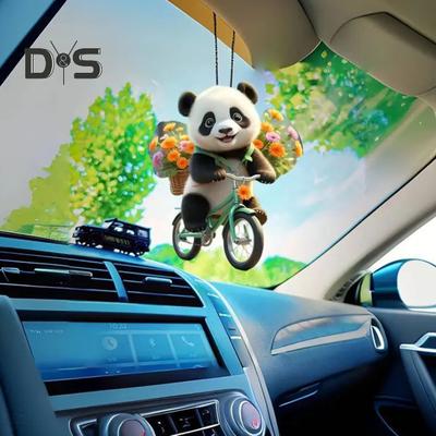 Christmas Acrylic Cats Car Pendant with Lanyard Cute Cat Decoration Backpack Keychain Hanging Ornament for Car Mirror