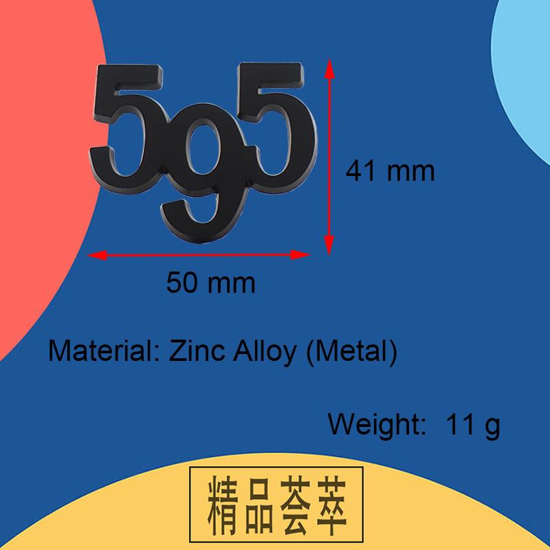 3D Premium 595 for 124 125 130 131 Punto 500 600 Abarth Italy Car Fender Trunk Rear Bonnet Decal Emblem Badge Sticker Accessories