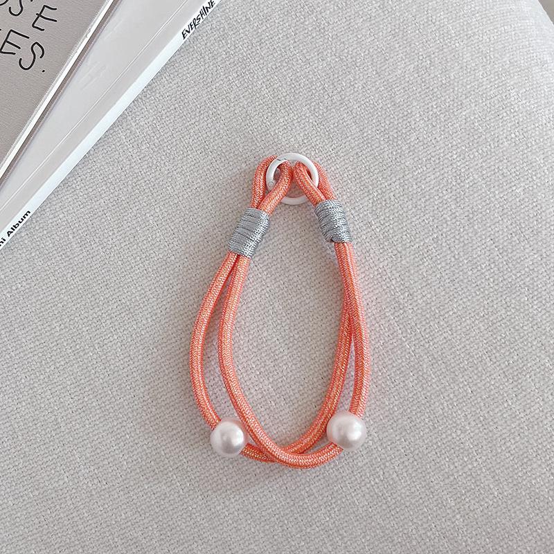 N402 Shiny Dopamine Color Block Woven Anti-Theft Mobile Wrist Lanyard