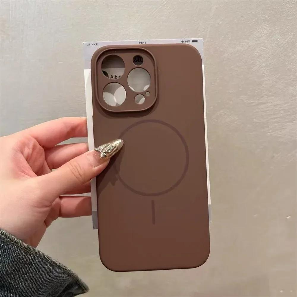 For Magsafe Bumper Phone Case For For Iphone 17 16 Pro Max 15 14 13 12 Pro Max Plus Wireless Charging Silicone Cover