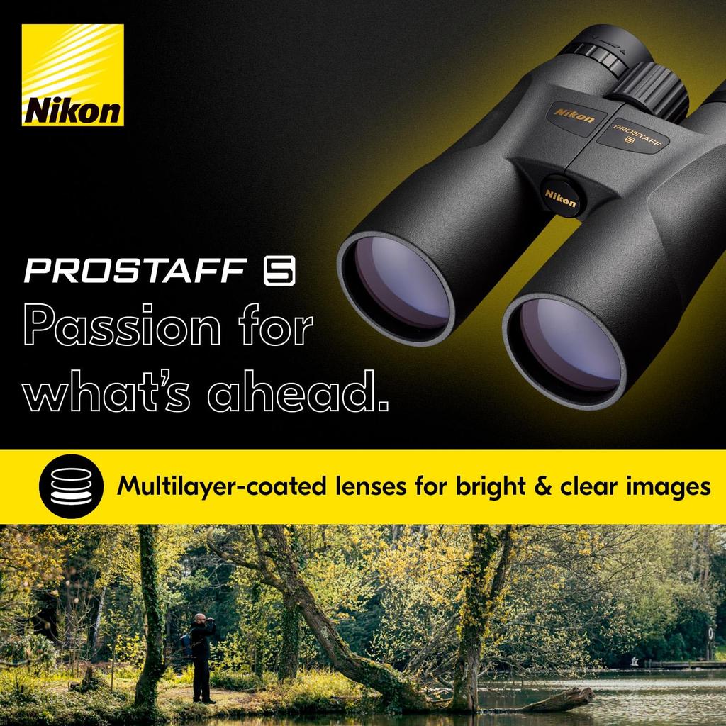 Nikon PROSTAFF 5 10x42mm Binoculars HD Multi-Coated Waterproof Fogproof Lightweight Outdoor Bird Watching Hiking Nature Observation