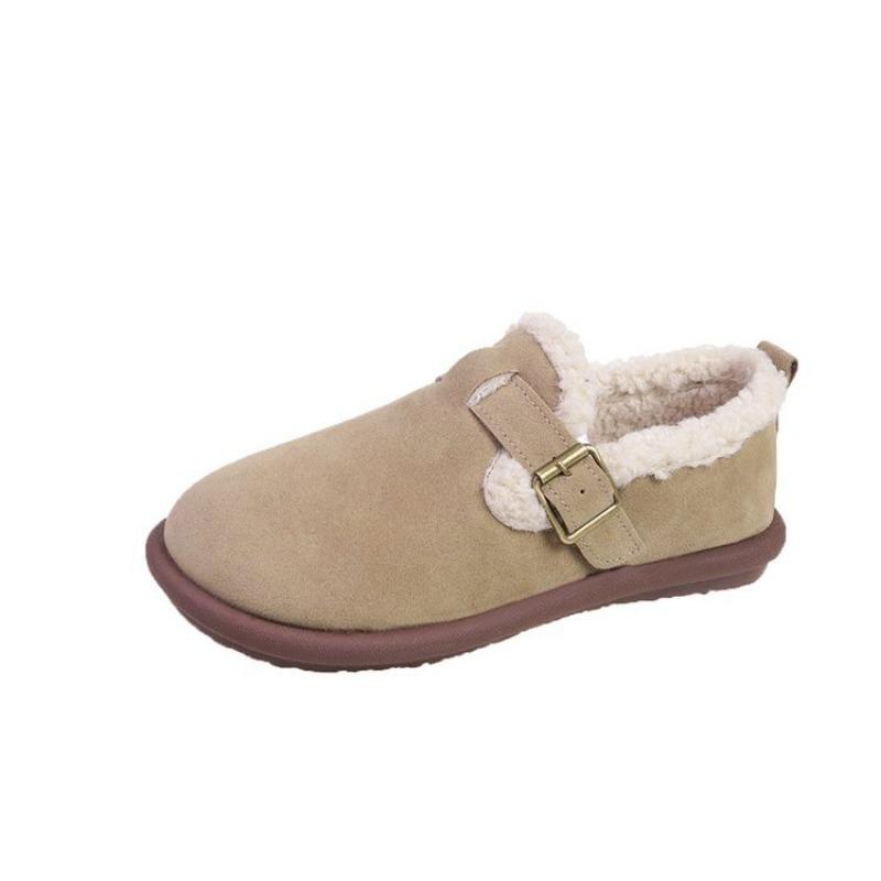 Fashion Plus Size 35-43 Autumn Winter Women Shoes Casual Flat Plush Warm Comfortable Soft Loafers Slip on Cotton Shoes Zapatos De Mujer