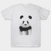 Asiatische Größe Baumwolle Unisex T-Shirt Druck T-Shirt Graffiti Panda T-Shirt No-Cut Druck Reguläre Passform