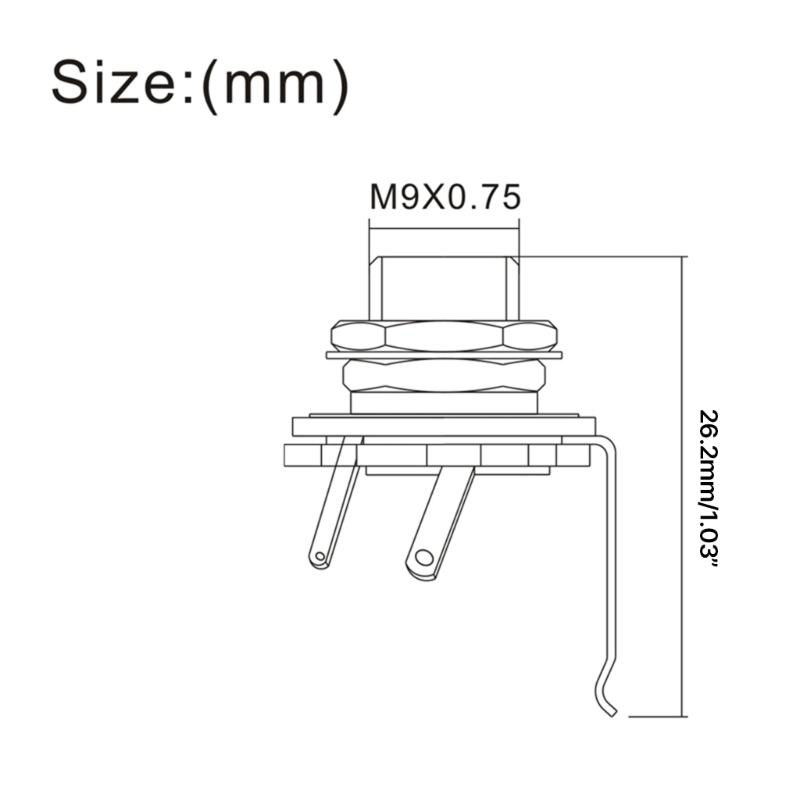 Mono Input or Output Jacks Socket 6.35mm Musical Instrument Accessory Mono Input Jacks Metal Guitar Electric Replacement
