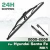 Rear Windshield Wipers Blades,Premium All-Season Wiper Blades Replacement For Hyundai Santa Fe MK1 2000-2006