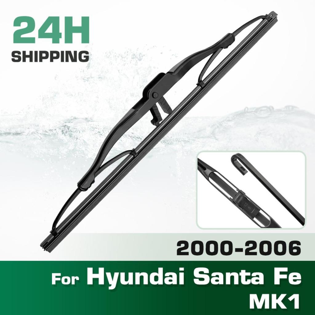 Rear Windshield Wipers Blades,Premium All-Season Wiper Blades Replacement For Hyundai Santa Fe MK1 2000-2006
