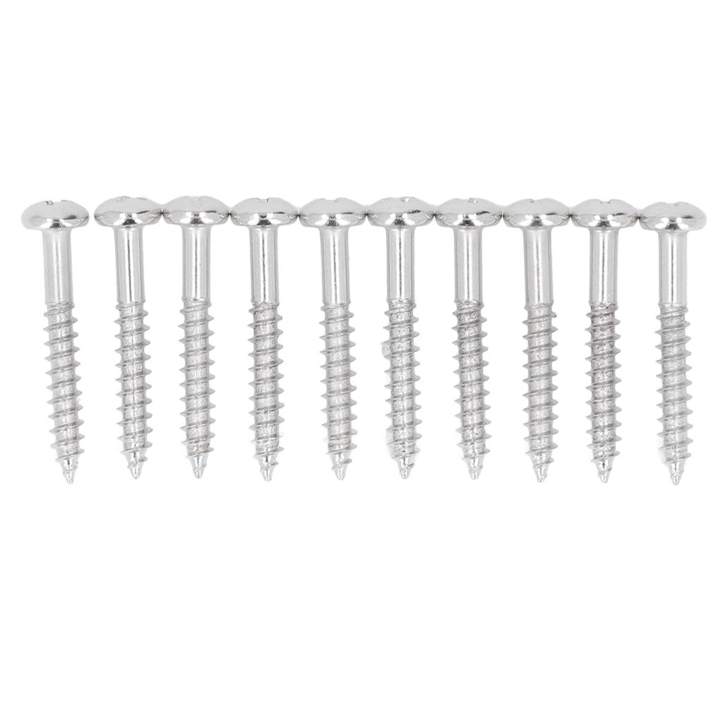 10PCS Guitar Bridge Saddle Screws Metal String Locking Screw Base Plate Front Fixing Screws